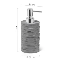Dosasapone bagno Helen in resina 270 ml grigio