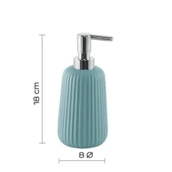 Dosasapone bagno Marika in ceramica 400 ml azzurro polvere