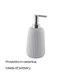 Dosasapone bagno Marika in ceramica 400 ml grigio