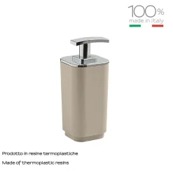 Dosasapone bagno Seventy in resine termoplastiche beige matt