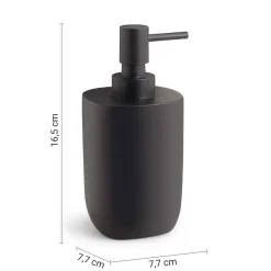 Dosasapone bagno Ylenia in resina 310 ml nero matt