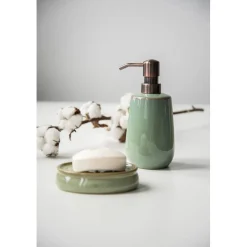 Dosatore di sapone Wenko Sirmione in ceramica verde
