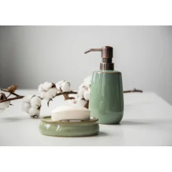 Dosatore di sapone Wenko Sirmione in ceramica verde
