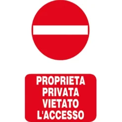 EcoTarga "Proprietà privata vietato l`accesso" 20 x 30 cm