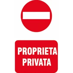 EcoTarga "Proprietà privata" 20 x 30 cm