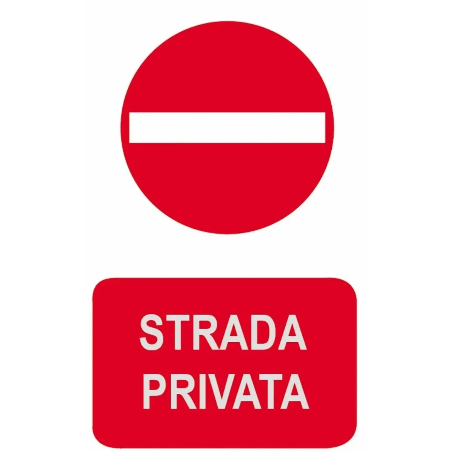 EcoTarga "Strada privata" 20 x 30 cm