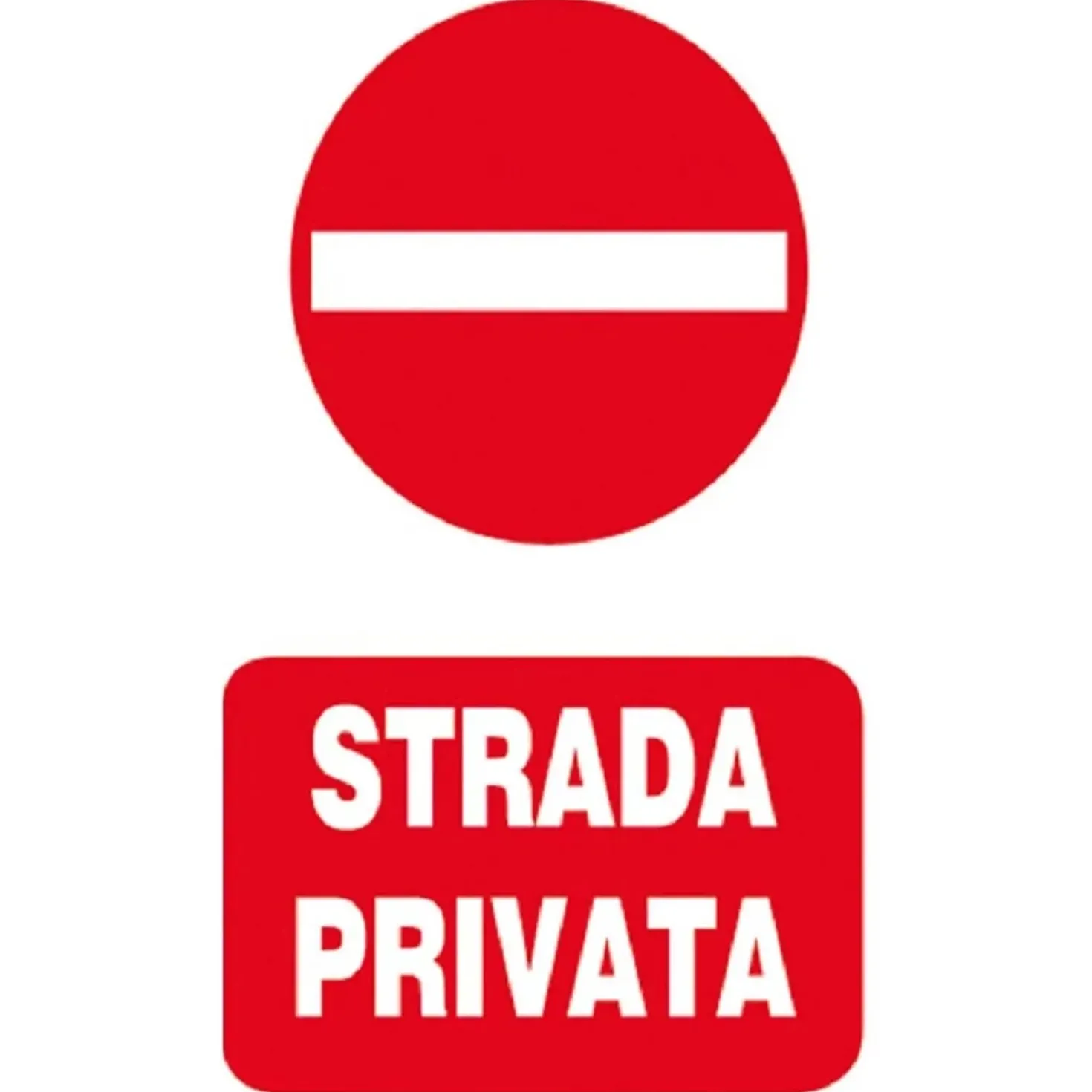 EcoTarga "Strada privata" 20 x 30 cm