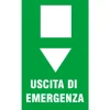 EcoTarga "Uscita di emergenza" in basso 20 x 30 cm