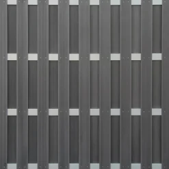 Elemento per recinzioni privacy WPC alluminio 180 x 180 cm antracite