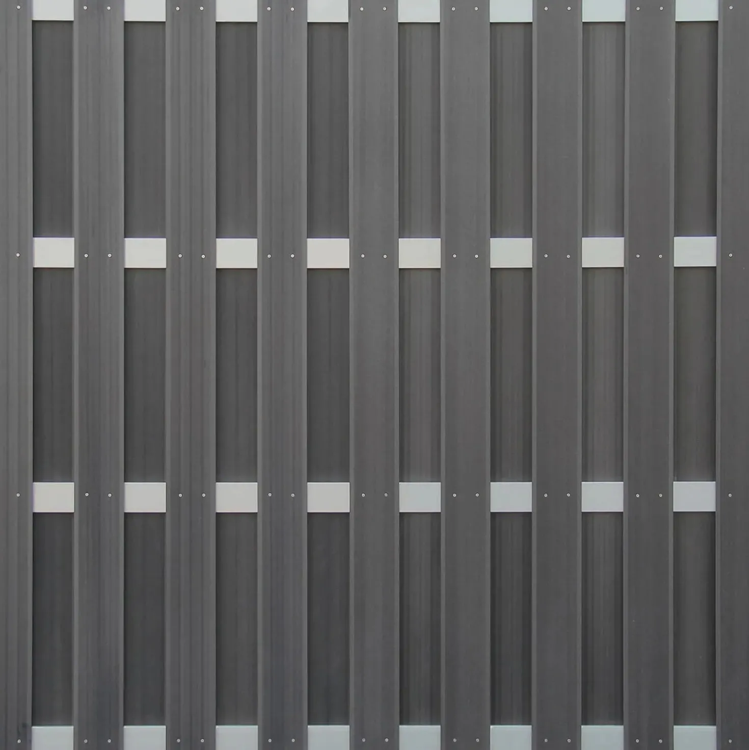 Elemento per recinzioni privacy WPC alluminio 180 x 180 cm antracite