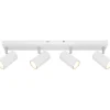 Faretto 4 luci Globo Robby 56x6x12 cm bianco