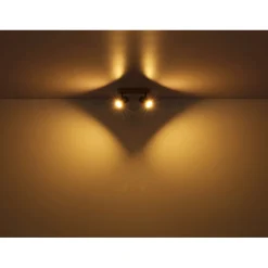 Faretto 4 luci Globo Robby nero opaco 560x60x120 mm