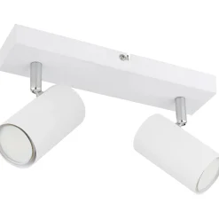Faretto 2 luci Globo Robby 26x6x12 cm bianco