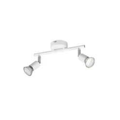 Faretto 2 luci Paris L 25 cm bianco