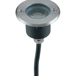 Faretto calpestabile Walk a LED acciaio rotondo 8 cm x 8 cm x 10 cm