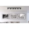 Faretto Globo Robby a 6 luci nero opaco 1150x60x120 mm
