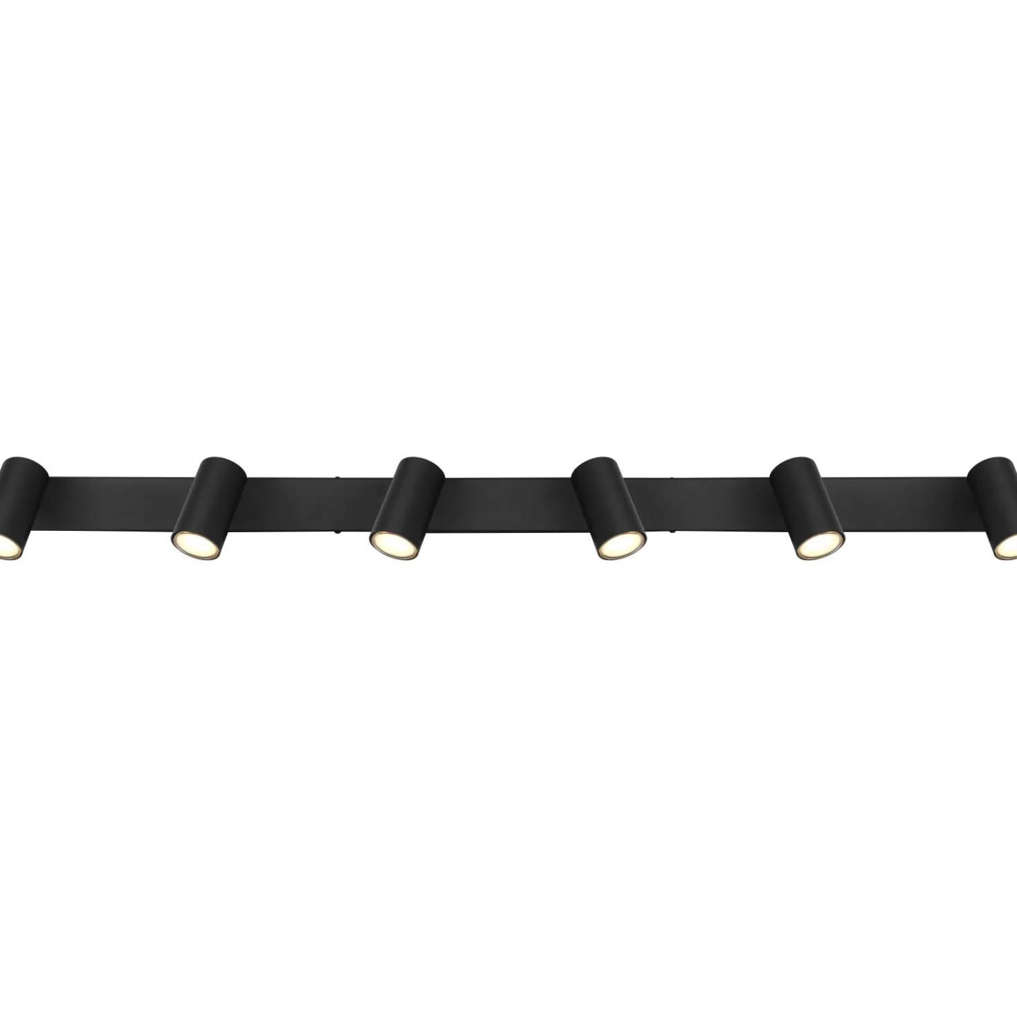 Faretto Globo Robby a 6 luci nero opaco 1150x60x120 mm