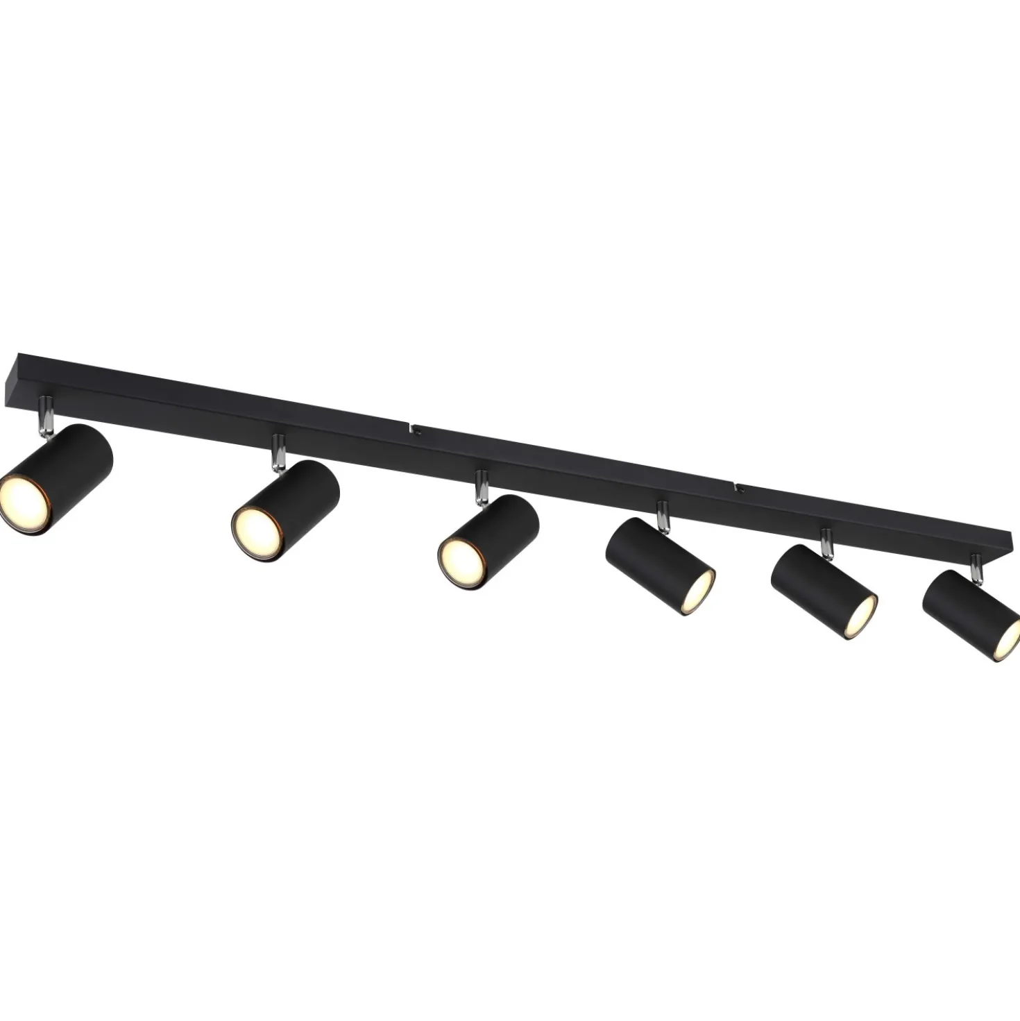 Faretto Globo Robby a 6 luci nero opaco 1150x60x120 mm