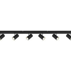 Faretto Globo Robby a 6 luci nero opaco 1150x60x120 mm