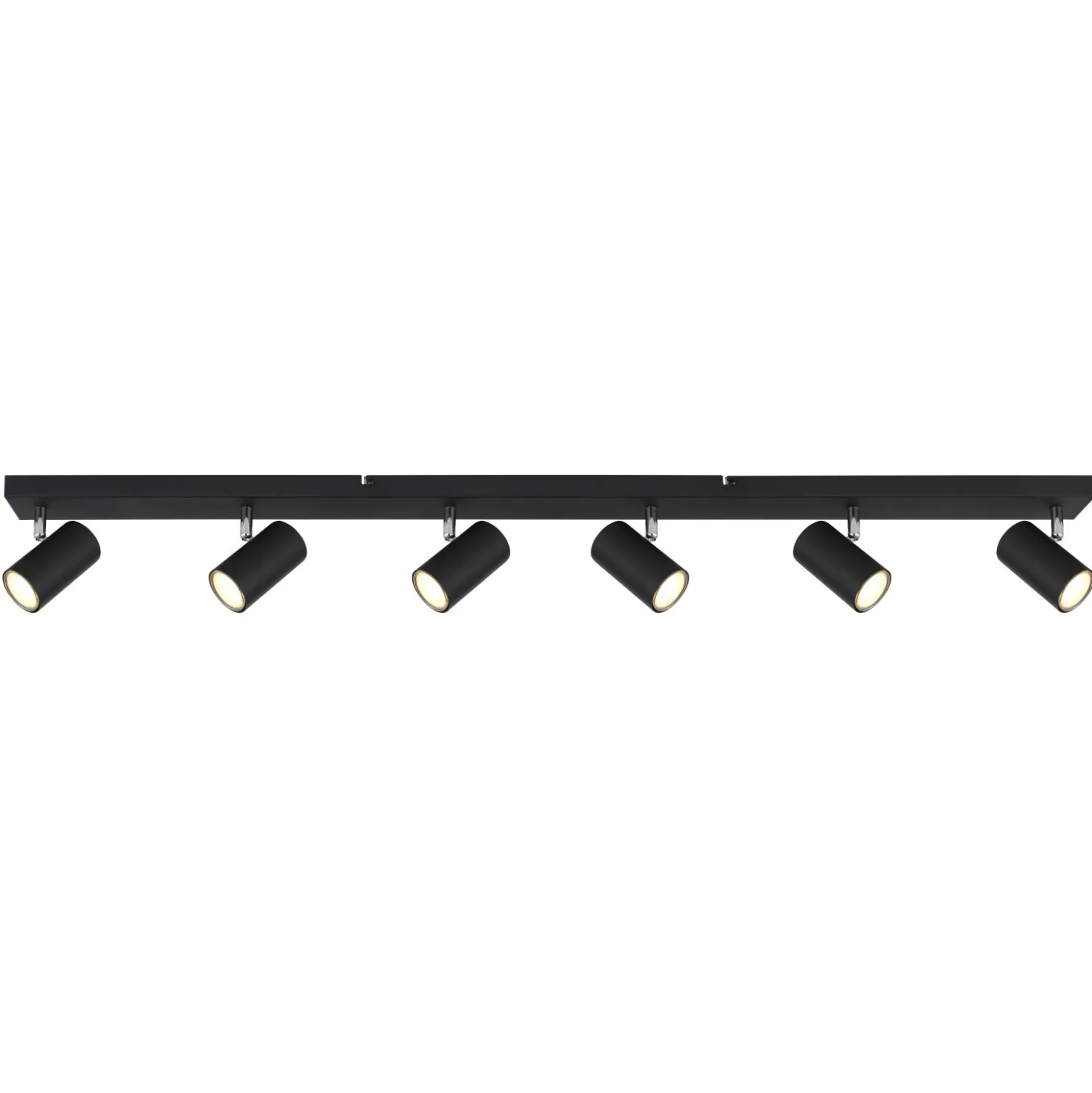 Faretto Globo Robby a 6 luci nero opaco 1150x60x120 mm
