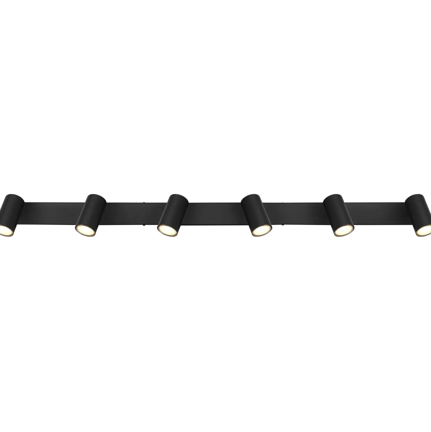 Faretto Globo Robby a 6 luci nero opaco 1150x60x120 mm