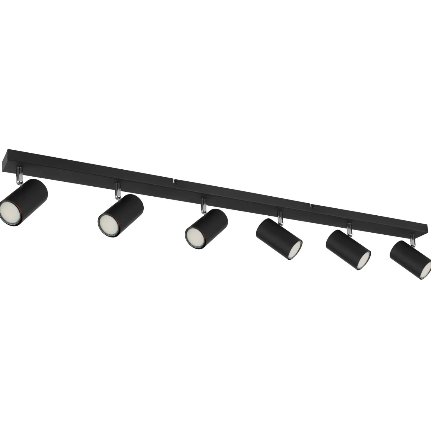 Faretto Globo Robby a 6 luci nero opaco 1150x60x120 mm