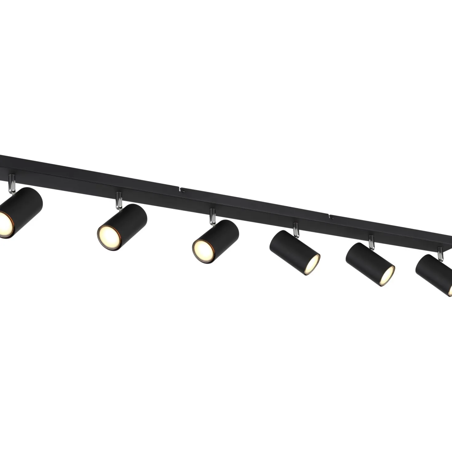 Faretto Globo Robby a 6 luci nero opaco 1150x60x120 mm