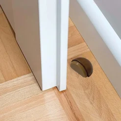 Fermaporta adesivo in plastica marrone scuro