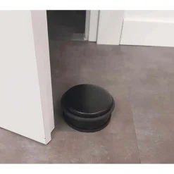 Fermaporta in acciaio nero Ø 102 mm H 46 mm