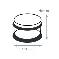 Fermaporta in acciaio nero Ø 102 mm H 46 mm