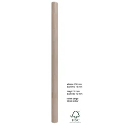 Fermatende tre anelli in rayon beige 23 cm