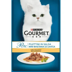 Filettini in salsa con Tacchino per gatto Purina Gourmet Perle