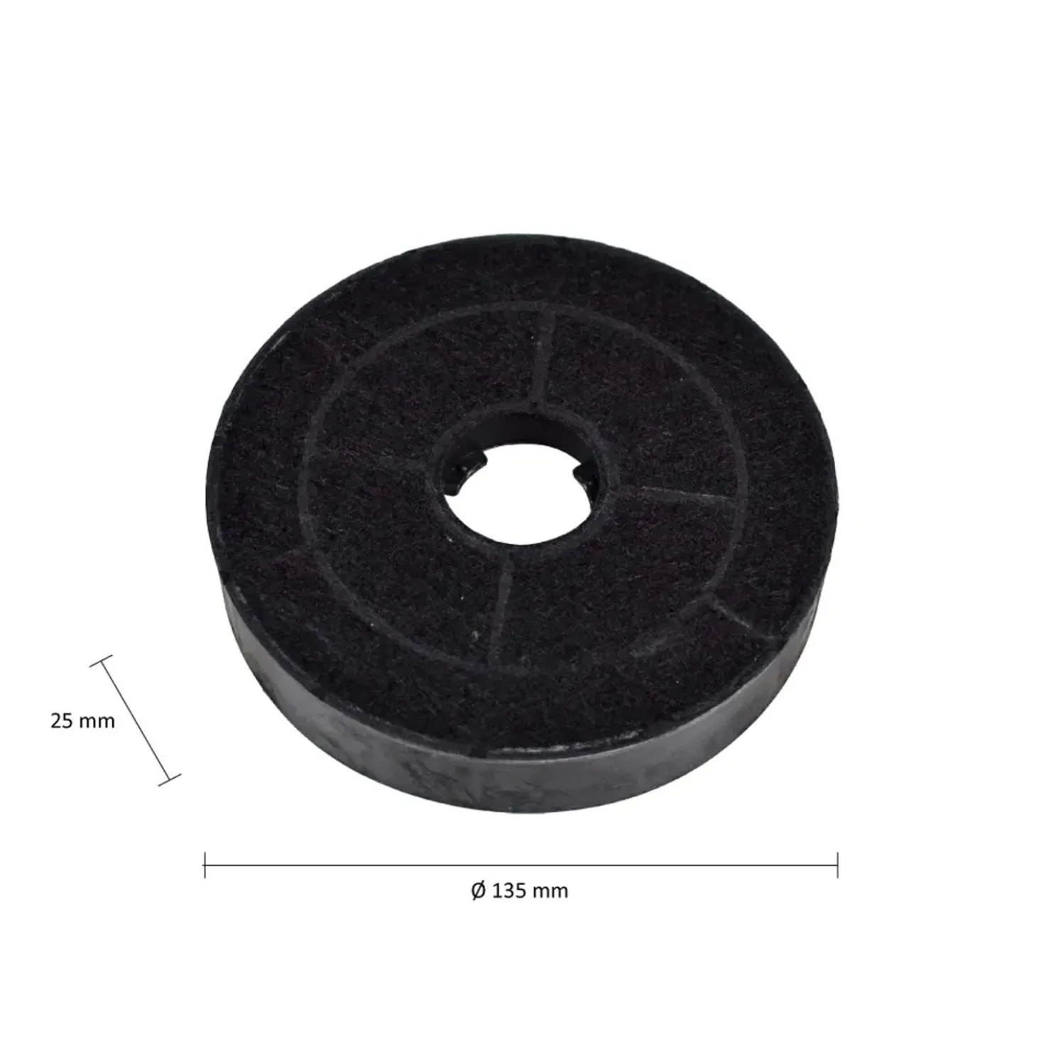 Filtro cappa al carbone Ø 135 mm 2 pz
