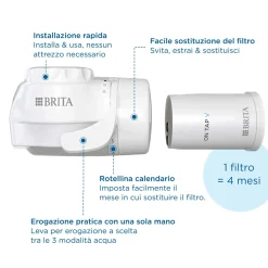 Filtro per acqua Brita On Tap V bianco con 1 filtro V incluso