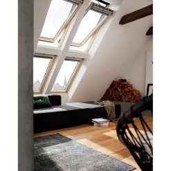 Finestra elettrica Velux GGL con vetro trasparente laccata Thermo Alu, 118x66 cm