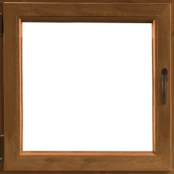 Finestra in PVC Noce 1 Anta 60 cm x 60 cm apertura a sinistra