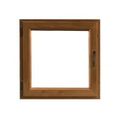 Finestra in PVC Noce 1 Anta 60 cm x 60 cm apertura a sinistra
