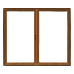 Finestra in PVC Noce 2 Ante 140 cm x 120 cm apertura a destra