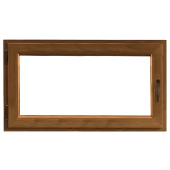 Finestra in PVC Noce 1 Anta 80 cm x 45 cm apertura a sinistra