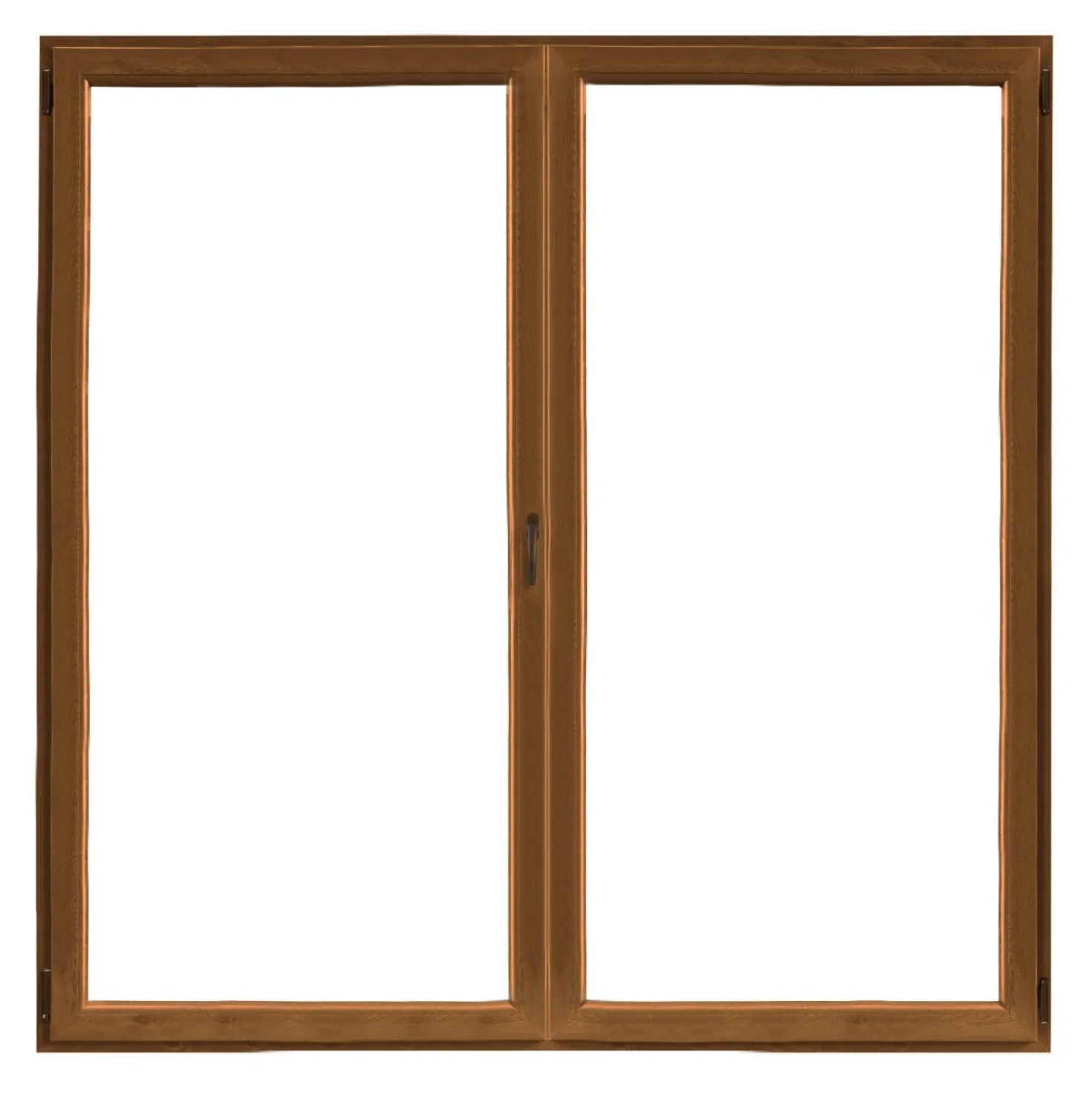 Finestra in PVC Noce 2 Ante 140 cm x 140 cm apertura a sinistra