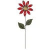 Fiore mini in metallo H46 cm rosso