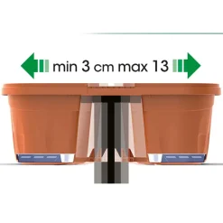 Fioriera da balcone doppia Klunia Bama 40 cm