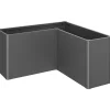 Fioriera da esterno Biohort Belvedere Maxi grigio scuro 77x152x152 cm