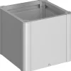 Fioriera da esterno Biohort Belvedere Mini grigio metallizzato 43x50x50 cm