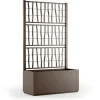 Fioriera da esterno c/grigliato Ethica in plastica tortora H140x80x36 cm