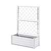 Fioriera da esterno con grigliato Stefanplast plastica Bianco 100x43x142 cm