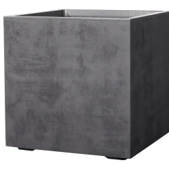 Fioriera da esterno Cubo Millennium in polipropilene antracite 49x49x49 cm