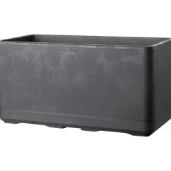 Fioriera da esterno Deroma Cosmo in plastica Antracite 78x38x38,5 cm
