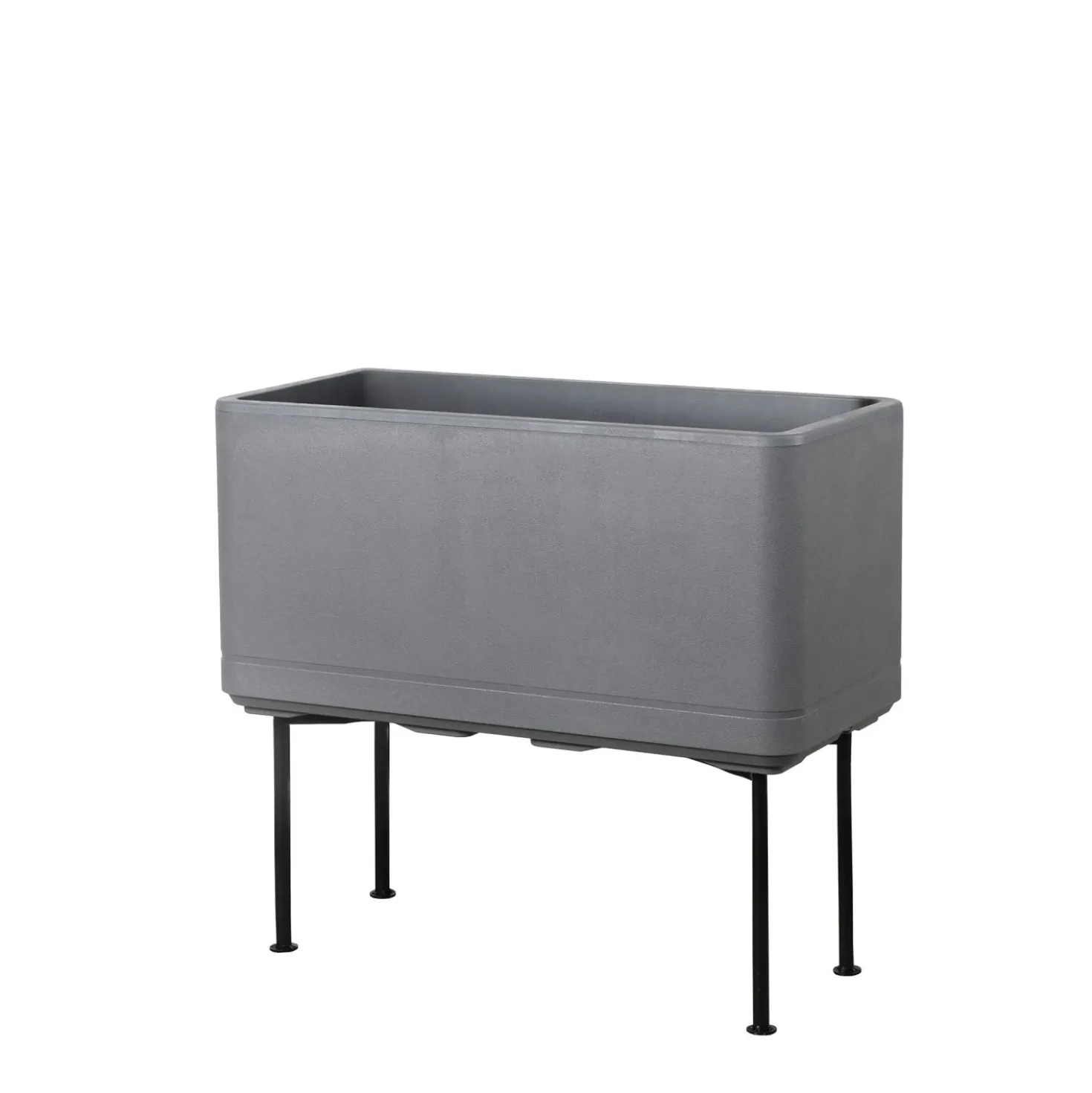 Fioriera da esterno Deroma Cosmo in plastica Antracite 78x38x38,5 cm