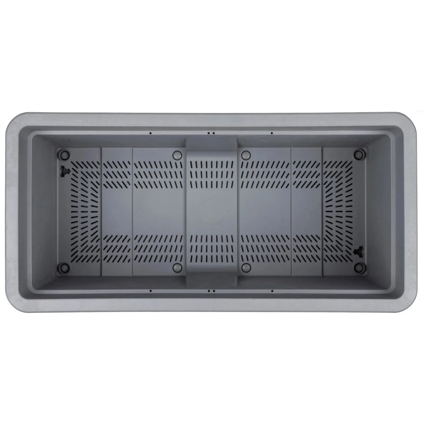 Fioriera da esterno Deroma Cosmo in plastica Antracite 78x38x38,5 cm